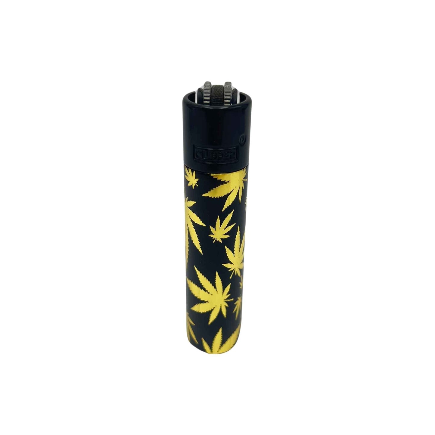 Briquet Clipper en métal - Feuille d'or (image 2)
