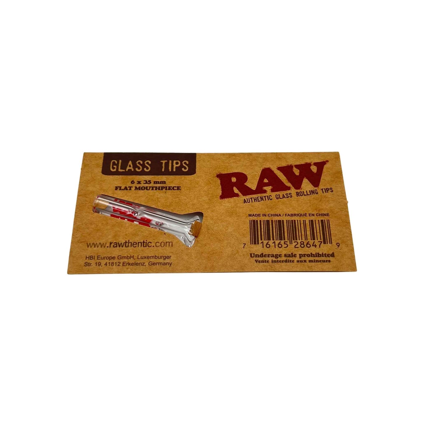 Filtre en verre avec embout plat - RAW (image 1)