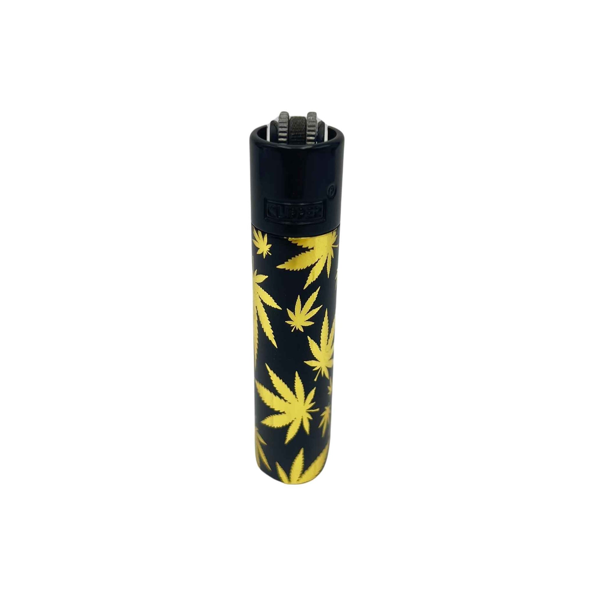 Briquet Clipper en métal - Feuille d'or (image 2)
