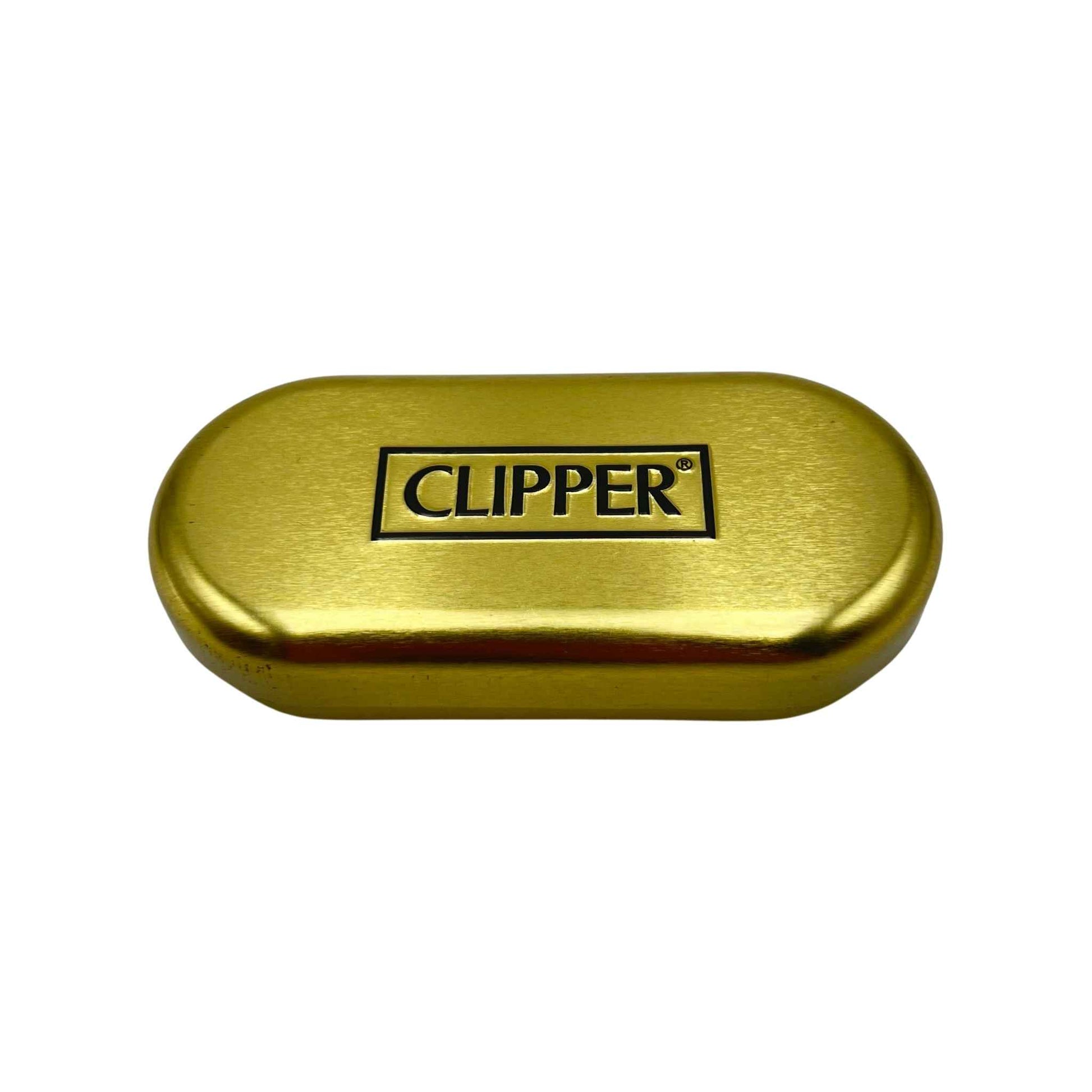 Briquet Clipper en métal - Feuille d'or (image 3)