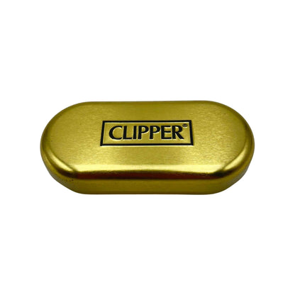 Briquet Clipper en métal - Feuille d'or (image 3)