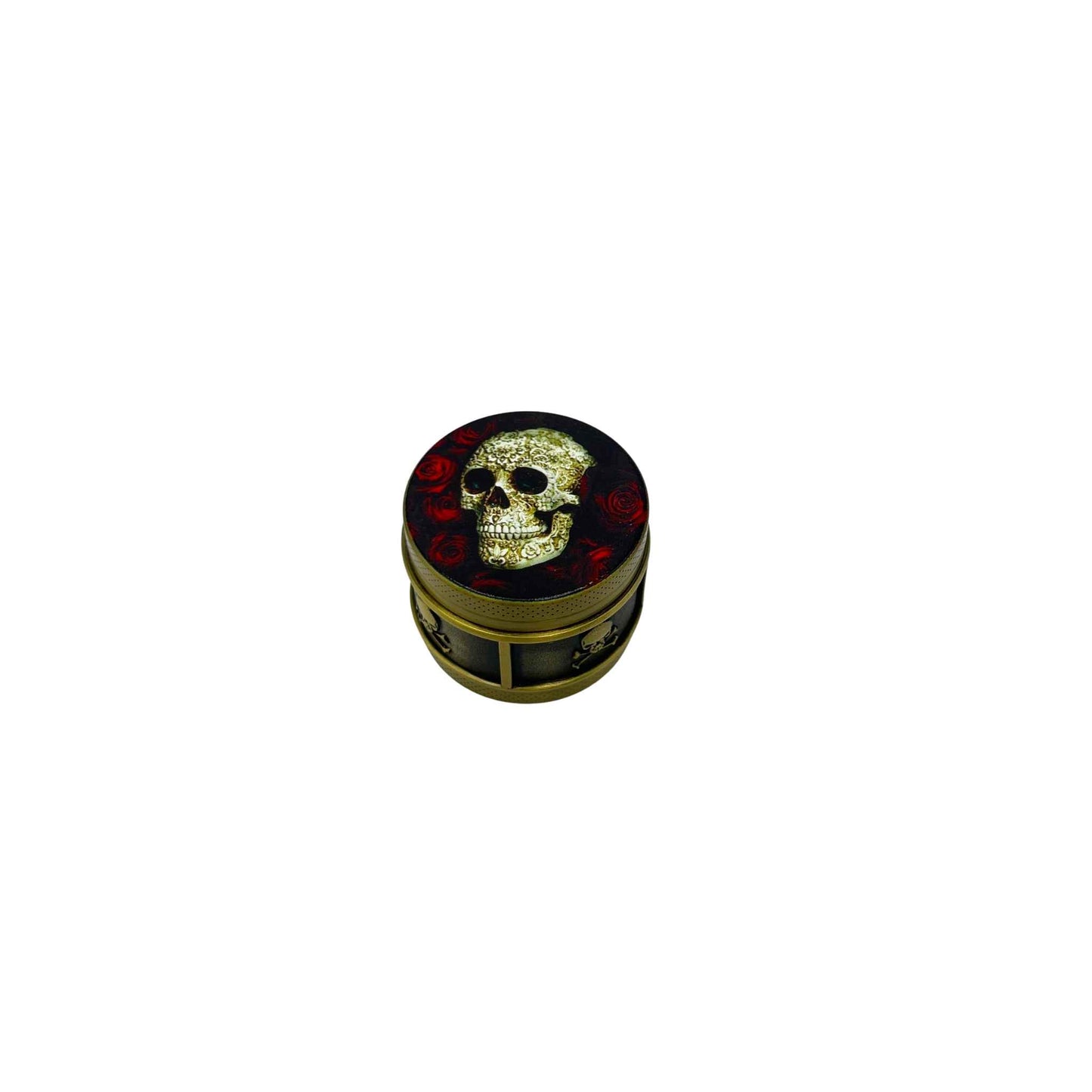 Grinder 3 parties gold skull 39mm (image 2)